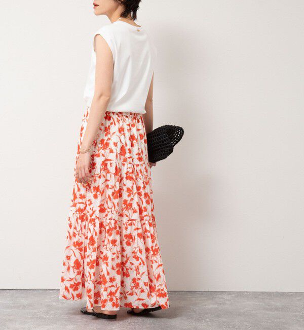 NOLLEY'S sophi「アートフラワーティアードスカート」|スカート|