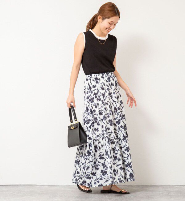 NOLLEY'S sophi「アートフラワーティアードスカート」|スカート|