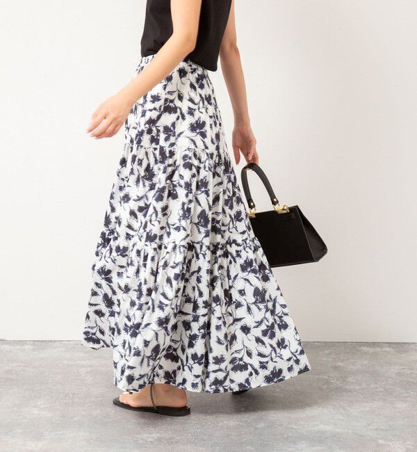NOLLEY'S sophi「アートフラワーティアードスカート」|スカート|
