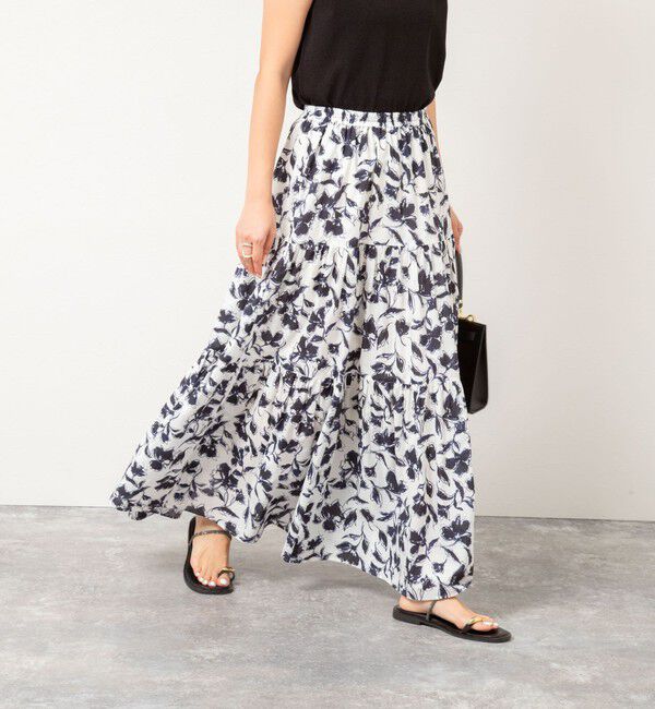 NOLLEY'S sophi「アートフラワーティアードスカート」|スカート|