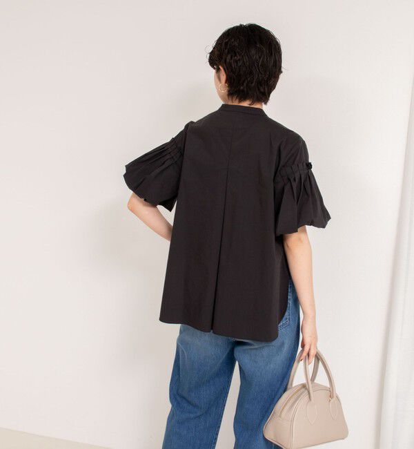 NOLLEY'S「【MARILYN MOON/マリリーンムーン】フリンジビーズモチーフハーフスリーブブラウス」|シャツ・ブラウス|