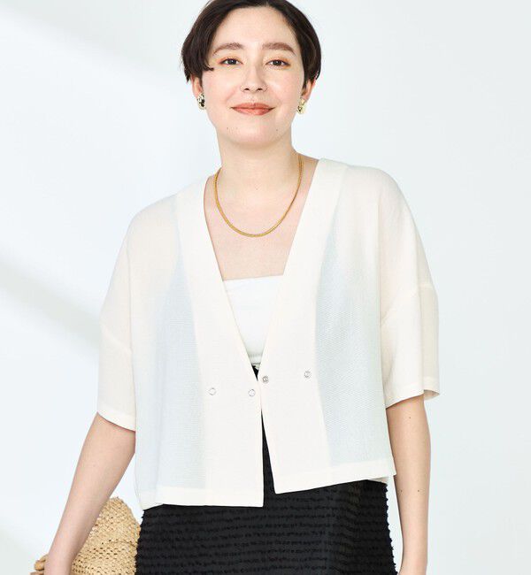 NOLLEY'S「ヴィンテージメッシュ半袖カーディガン」|カーディガン|