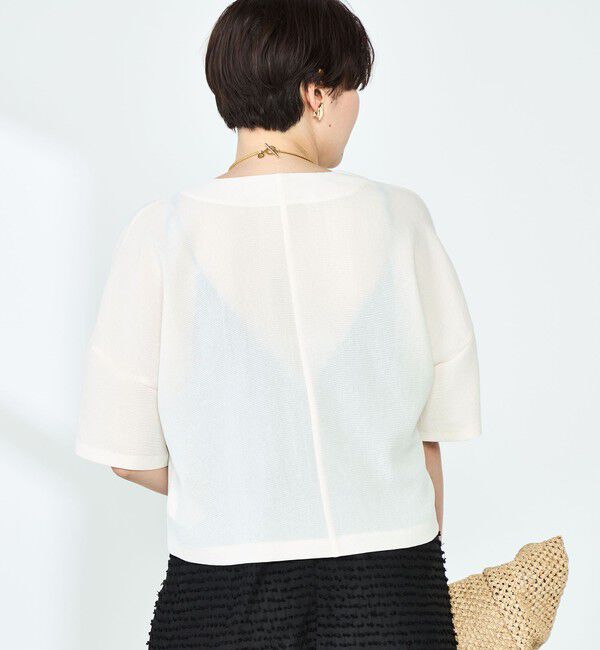NOLLEY'S「ヴィンテージメッシュ半袖カーディガン」|カーディガン|