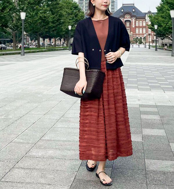 NOLLEY'S「ヴィンテージメッシュ半袖カーディガン」|カーディガン|