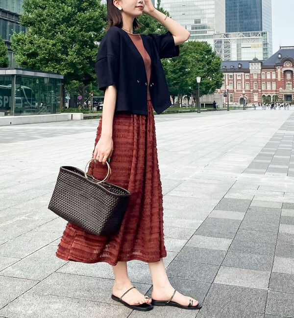 NOLLEY'S「ヴィンテージメッシュ半袖カーディガン」|カーディガン|