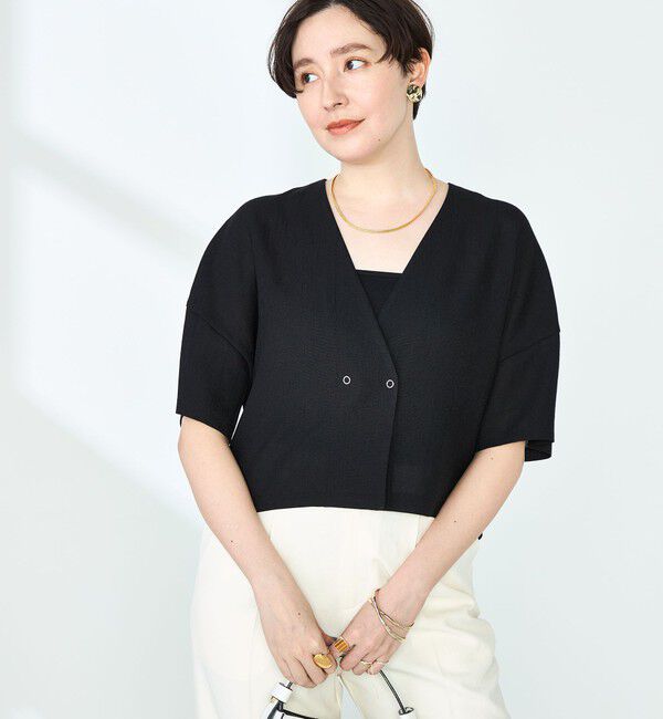 NOLLEY'S「ヴィンテージメッシュ半袖カーディガン」|カーディガン|