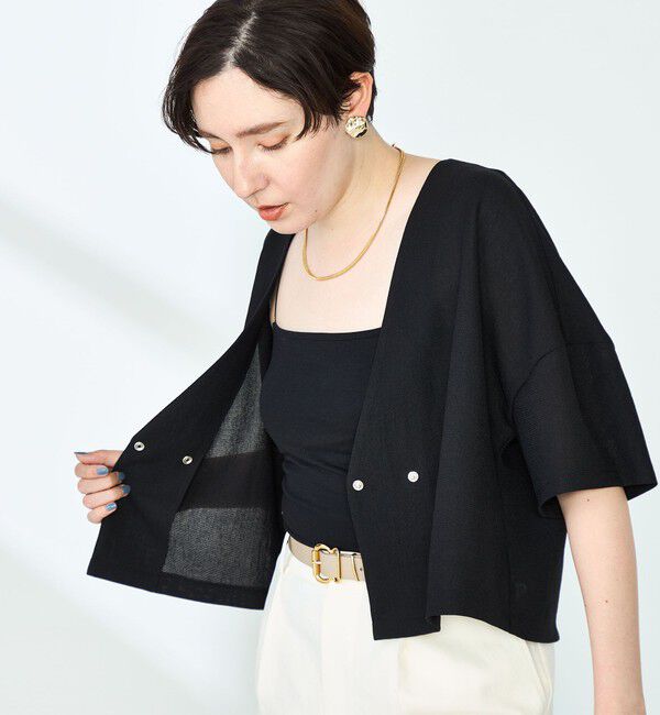 NOLLEY'S「ヴィンテージメッシュ半袖カーディガン」|カーディガン|