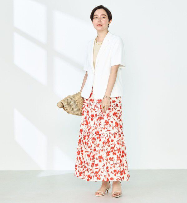 NOLLEY'S sophi「《セットアップ対応》ウォッシャブルツイル半袖ジャケット」|テーラードジャケット|