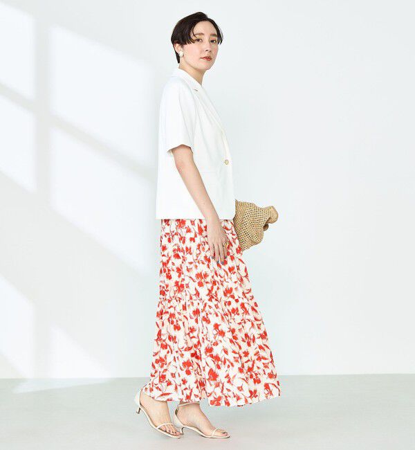 NOLLEY'S sophi「《セットアップ対応》ウォッシャブルツイル半袖ジャケット」|テーラードジャケット|