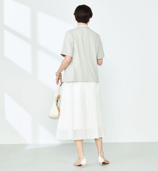 NOLLEY'S sophi「《セットアップ対応》ウォッシャブルツイル半袖ジャケット」|テーラードジャケット|