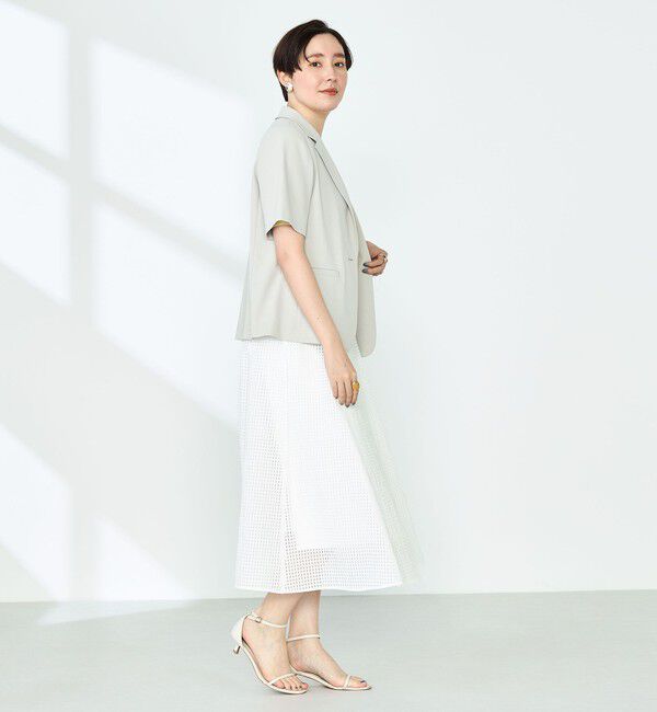 NOLLEY'S sophi「《セットアップ対応》ウォッシャブルツイル半袖ジャケット」|テーラードジャケット|