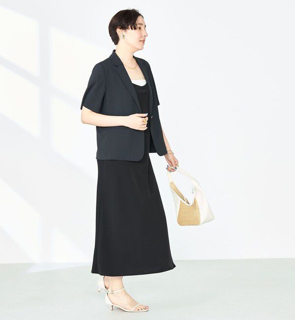 NOLLEY'S sophi「《セットアップ対応》ウォッシャブルツイル半袖ジャケット」|テーラードジャケット|