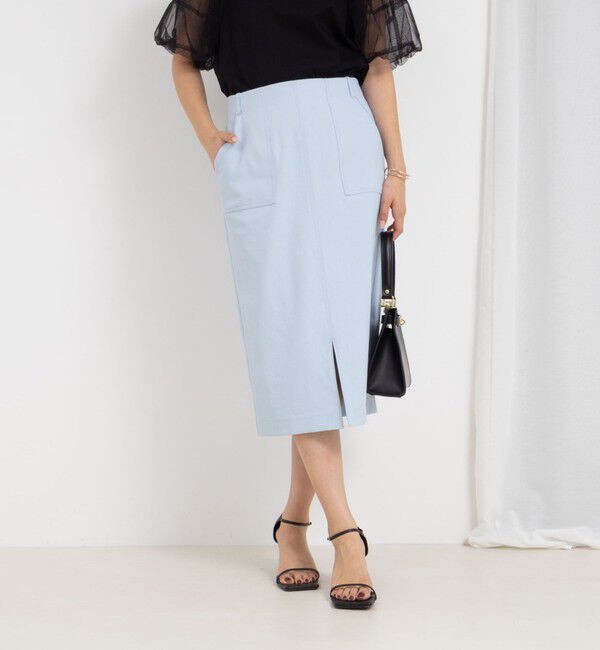 NOLLEY'S「ウォッシャブル高機能ドライオックスポケ付きタイトスカート」|タイト|