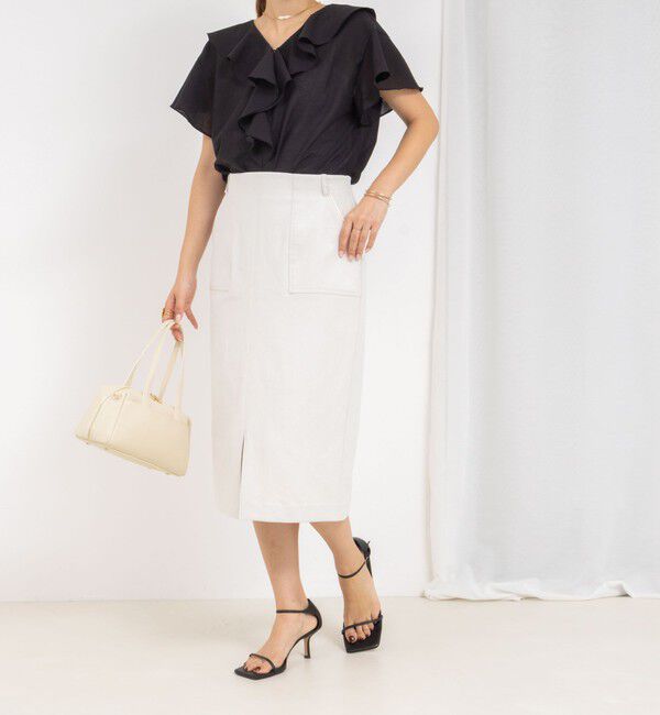 NOLLEY'S「ウォッシャブル高機能ドライオックスポケ付きタイトスカート」|タイト|