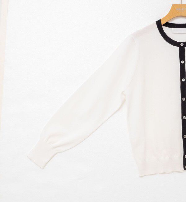 NOLLEY'S sophi「《アンサンブル対応/手洗い可能》綿ポリポケ付きCクルーネックカーディガン」|カーディガン|