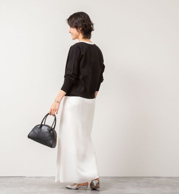 NOLLEY'S sophi「《アンサンブル対応/手洗い可能》綿ポリポケ付きCクルーネックカーディガン」|カーディガン|