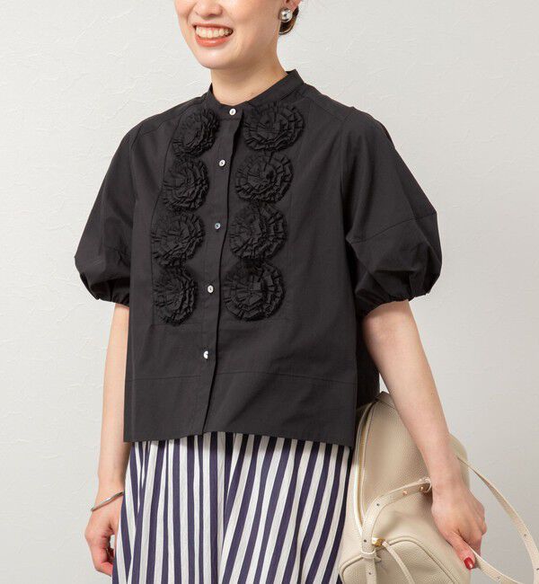 NOLLEY'S「【MARILYN MOON/マリリーンムーン】ドラマティックタックモチーフブラウス」|シャツ・ブラウス|ブラック