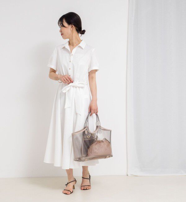 NOLLEY'S sophi「ウォッシャブルサッカーシャツワンピース」|ワンピース|