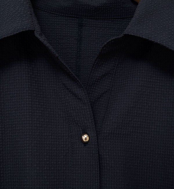 NOLLEY'S sophi「ウォッシャブルサッカーシャツワンピース」|ワンピース|