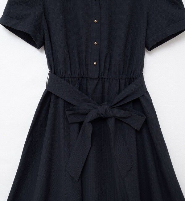 NOLLEY'S sophi「ウォッシャブルサッカーシャツワンピース」|ワンピース|