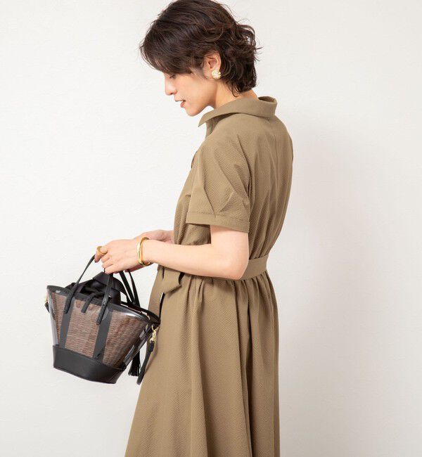 NOLLEY'S sophi「ウォッシャブルサッカーシャツワンピース」|ワンピース|