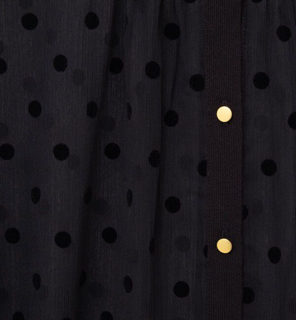 NOLLEY'S「シアーフロッキードットクルーネックカーディガン」|カーディガン|