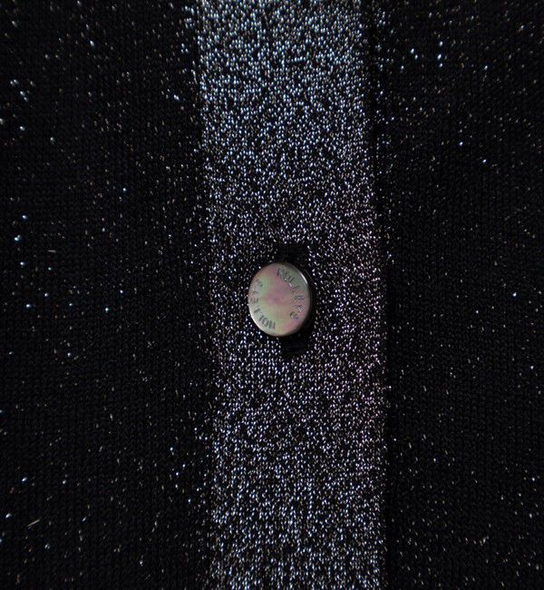 NOLLEY'S「《手洗い可能》《アンサンブル対応》シアーラメ天竺長袖クルーネックカーディガン」|カーディガン|