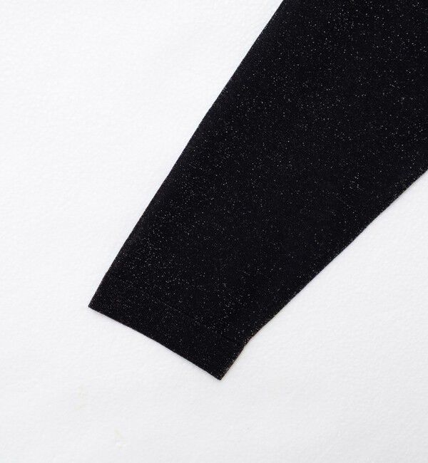 NOLLEY'S「《手洗い可能》《アンサンブル対応》シアーラメ天竺長袖クルーネックカーディガン」|カーディガン|