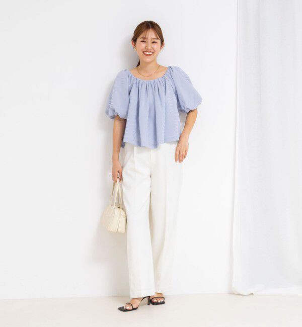 NOLLEY'S sophi「ウォッシャブル麻調ドライシャンタンライトワイドパンツ」|その他|