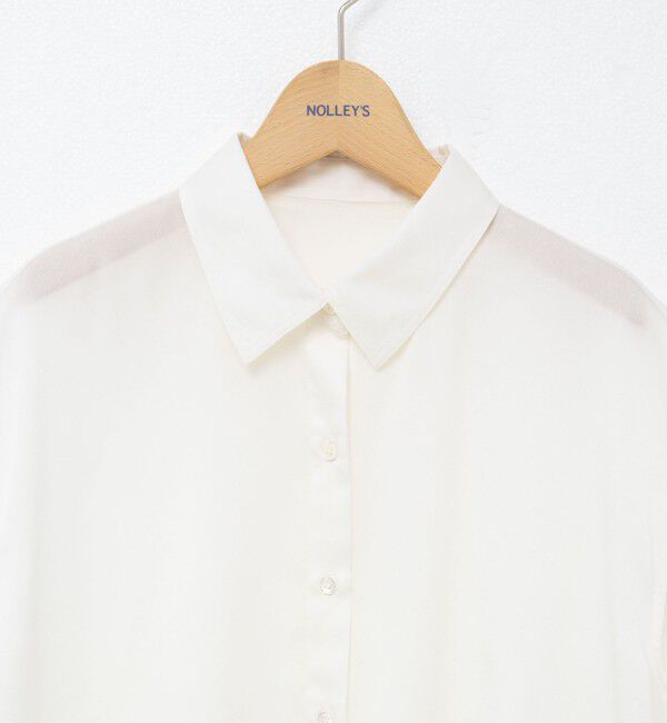 NOLLEY'S「裾リブサテンシフォンフレンチシャツ」|シャツ・ブラウス|