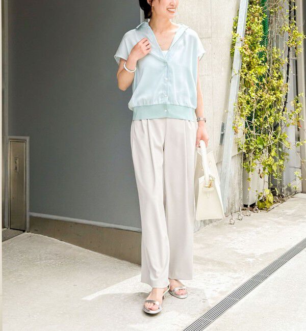 NOLLEY'S「裾リブサテンシフォンフレンチシャツ」|シャツ・ブラウス|