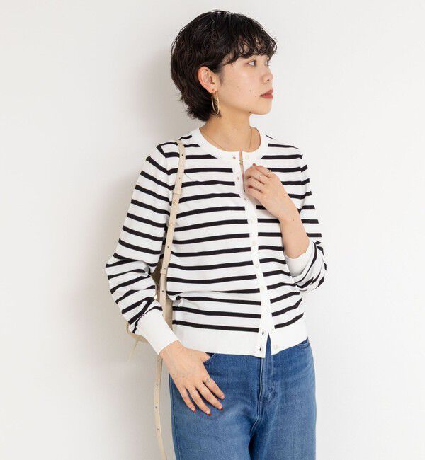 NOLLEY'S sophi「《アンサンブル対応/手洗い可能》マルチファンクションクルーネックカーディガン」|カーディガン|