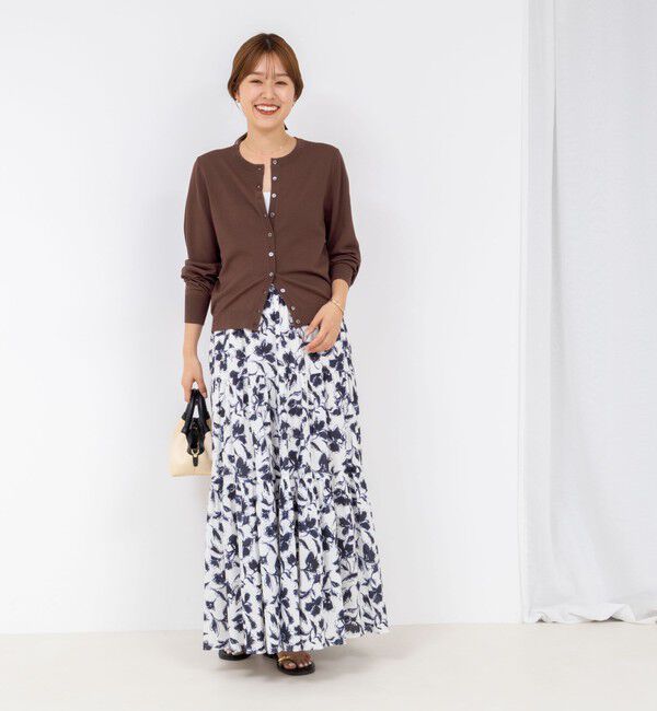 NOLLEY'S sophi「《アンサンブル対応/手洗い可能》マルチファンクションクルーネックカーディガン」|カーディガン|