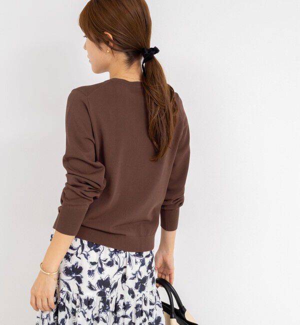 NOLLEY'S sophi「《アンサンブル対応/手洗い可能》マルチファンクションクルーネックカーディガン」|カーディガン|