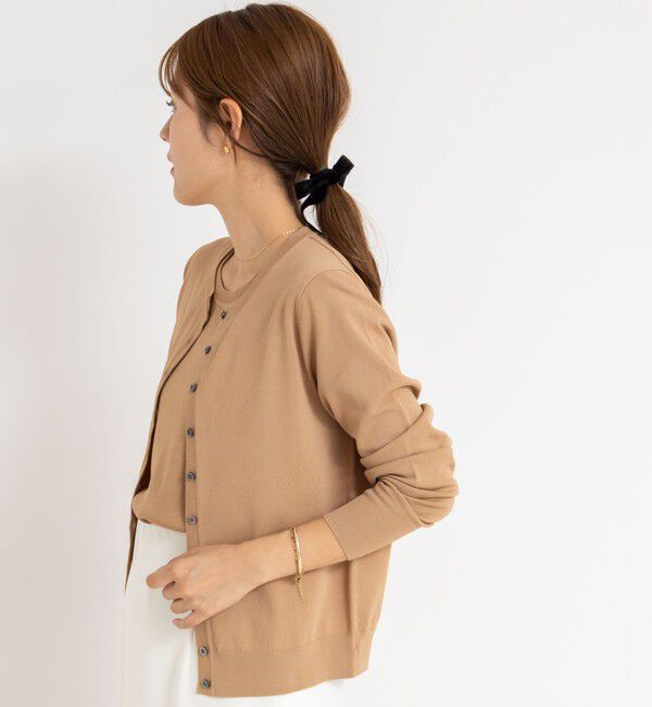 NOLLEY'S sophi「《アンサンブル対応/手洗い可能》マルチファンクションクルーネックカーディガン」|カーディガン|