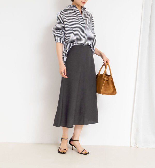 NOLLEY'S sophi「ウォッシャブル麻調フレアスカート」|フレア|