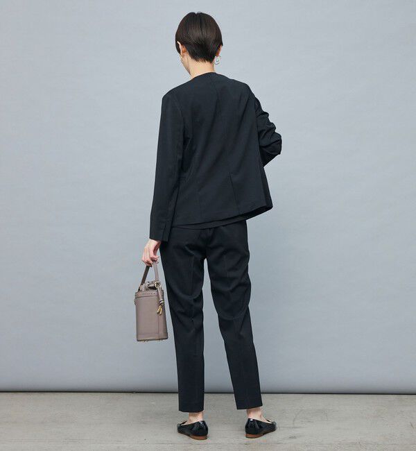 NOLLEY'S sophi「《セットアップ対応》ウォッシャブルファンクショナルツイルノーカラージャケット」|ノーカラージャケット|