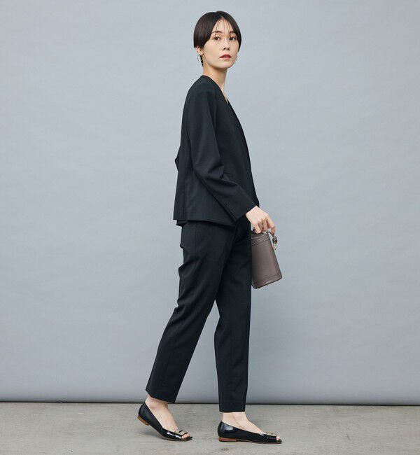 NOLLEY'S sophi「《セットアップ対応》ウォッシャブルファンクショナルツイルノーカラージャケット」|ノーカラージャケット|