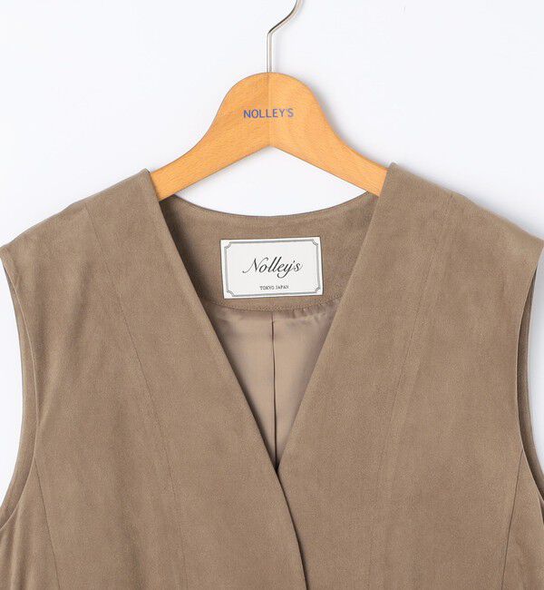 NOLLEY'S「《セットアップ対応》ストレッチスエードベルテッドジレ」|ベスト・ジレ|