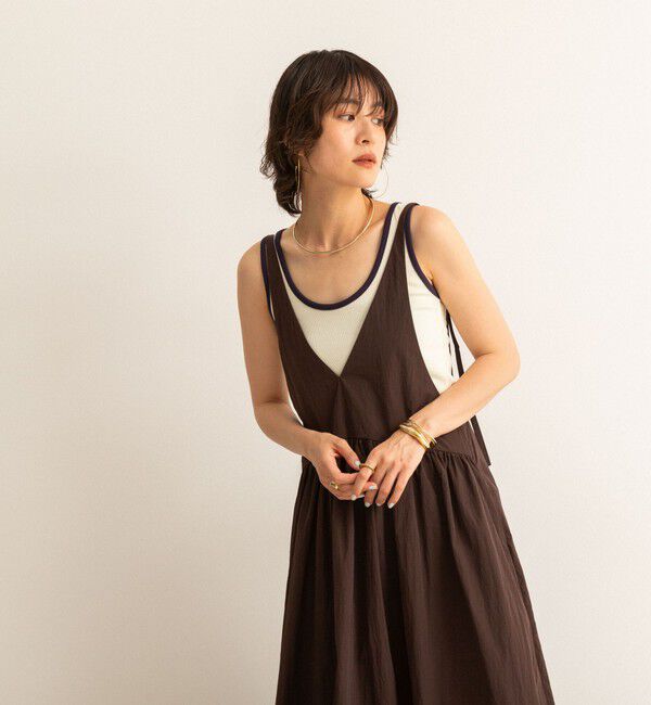 MAQWEL「【追加】【MAQWEL/マクウェル】ソフトタフタワンピース」|ワンピース|