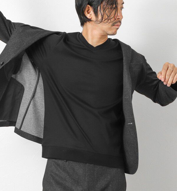 NOLLEY'S goodman「《ビジカジ対応》シルケットスムースドレスL/S V Tシャツ 25AW」|Tシャツ・カットソー|