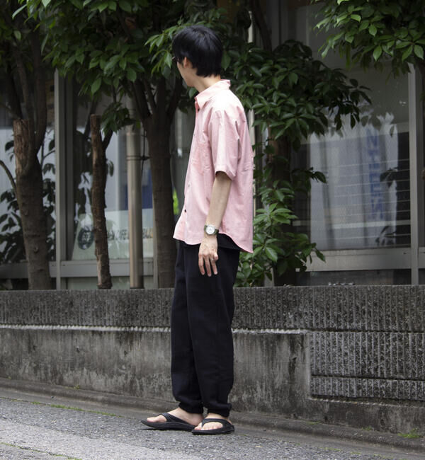 GLOSTER「【GLOSTER/グロスター】コットンリネン 半袖シャツ レギュラーカラー 綿麻」|シャツ・ブラウス|