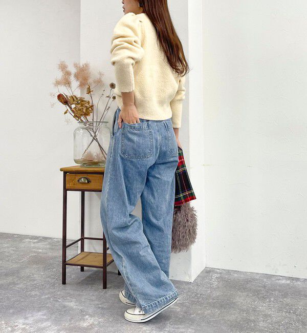 fredy emue「袖ボリュームパール付きニットプルオーバー」|ニット・セーター|