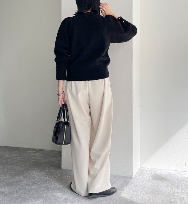 fredy emue「袖ボリュームパール付きニットプルオーバー」|ニット・セーター|