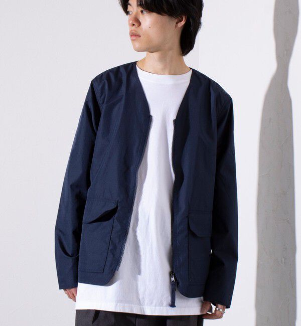 GLOSTER「【TAION/タイオン】ミリタリー Ripstop  リバーシブル Vネック Zip カーディガン」|ブルゾン・スタジャン|