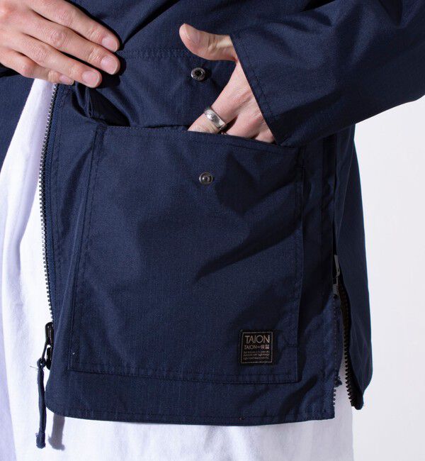 GLOSTER「【TAION/タイオン】ミリタリー Ripstop  リバーシブル Vネック Zip カーディガン」|ブルゾン・スタジャン|