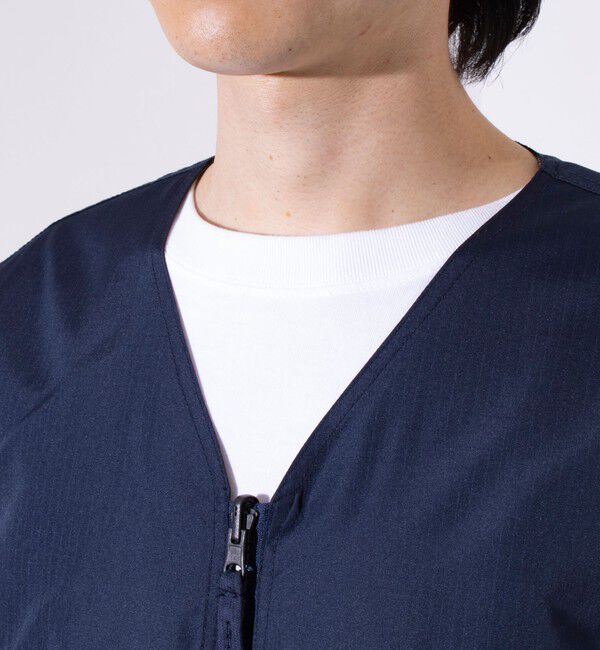 GLOSTER「【TAION/タイオン】ミリタリー Ripstop  リバーシブル Vネック Zip カーディガン」|ブルゾン・スタジャン|