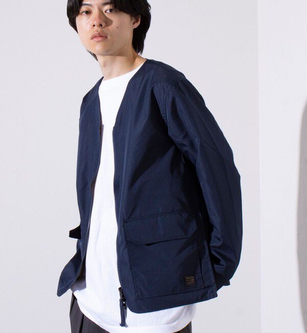 GLOSTER「【TAION/タイオン】ミリタリー Ripstop  リバーシブル Vネック Zip カーディガン」|ブルゾン・スタジャン|
