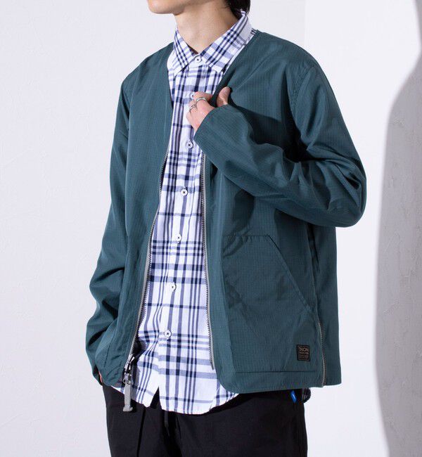 GLOSTER「【TAION/タイオン】ミリタリー Ripstop  リバーシブル Vネック Zip カーディガン」|ブルゾン・スタジャン|