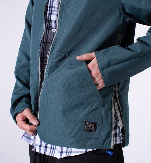 GLOSTER「【TAION/タイオン】ミリタリー Ripstop  リバーシブル Vネック Zip カーディガン」|ブルゾン・スタジャン|